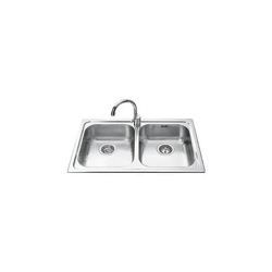 SP792-2 Serie Alba Lavello da incasso in Acciaio Inox Satinato con 2 Vasche Dimensioni 79 x 50 cm en oferta