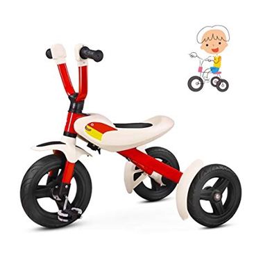 ANUGU Triciclo Pieghevole, Adatto per 3~6 Anni, Triciclo Multifunzionale per Bambini alla Moda e alla Moda, Triciclo Giocattolo all'aperto per Uomini 