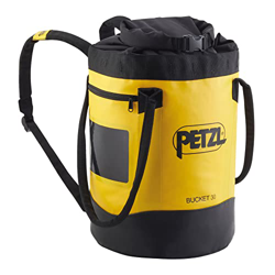 PETZL, Bucket 30, Sacco Portacorda Autoportante, Giallo, 30 Liters, Unisex-Adult características