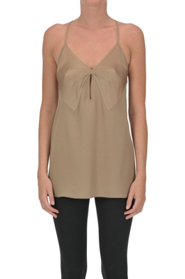 Crepè and satin top