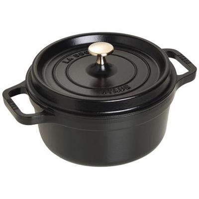 Cocotte in Ghisa con Coperchio Diametro 22 cm Capacità 2.6 lt Colore Nero - Linea La Cocotte