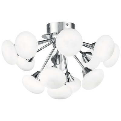 I-JUPITER / PL13 - Plafoniera con luci sferiche a led cromate 2,5 watt