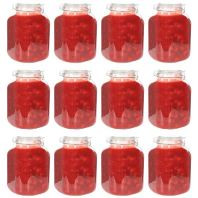 Barattoli Per Marmellata In Vetro Con Chiusura Ermetica 12pz 5l