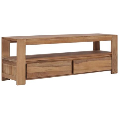 Mobile Porta Tv 120x30x40 Cm In Legno Massello Di Teak
