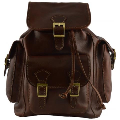 Zaino In Pelle Colore Marrone - Pelletteria Toscana Made In Italy - Zaino