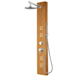 COLONNA DOCCIA PARETE ATTREZZATA MULTIFUNZIONE IDROTERAPICA Modello RIO Bamboo en oferta