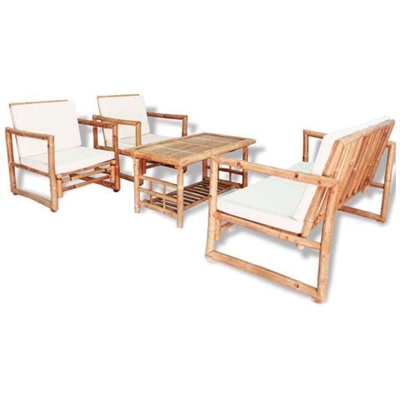 Set Mobili Da Giardino 12 Pz In Bambù