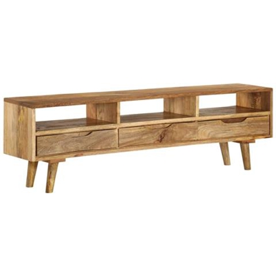 Mobile Porta Tv In Legno Massello Di Mango 140x30x41 Cm