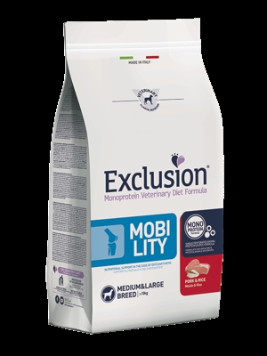 Exclusion Diet Mobility Medium/Large Breed Maiale e Riso: 12 kg