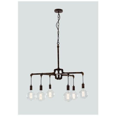 I-AMARCORD-S6 - Lampadario sospeso simil tubature 60 watt E27