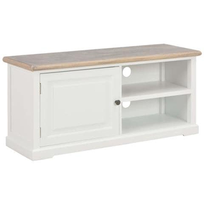 Mobile Porta Tv Bianco 90x30x40 Cm In Legno