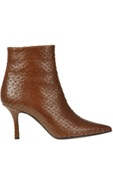 Reptile print leather ankle boots precio