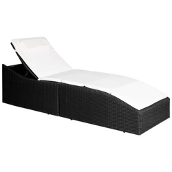 Lettino Con Cuscino In Polyrattan Marrone características