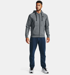 Felpa con cappuccio UA Rival Fleece Full Zip da uomo características