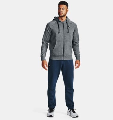 Felpa con cappuccio UA Rival Fleece Full Zip da uomo