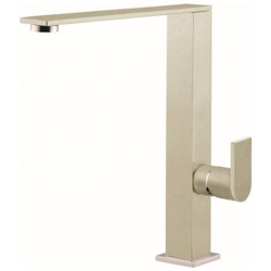 Miscelatore Monocomando con canna girevole Flat 21x25 cm Keratek Plus Champagne 95 precio