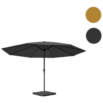 Ombrellone Giardino Spiaggia T45 Merano Pro Ø 500cm Con Base Senza Volante Antracite