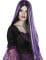 Parrucca nera e viola per Halloween donna precio