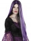 Parrucca nera e viola per Halloween donna
