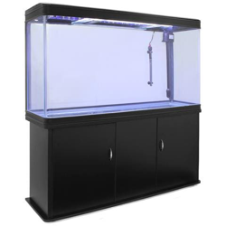 Acquario 300 Litri Con Armadietto Nero, Luce A Led & Visione A 180° en oferta