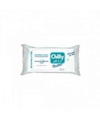 Chilly Pocket pH 3.5 Extra Protezione Salviettine Intime 12 Salviettine
