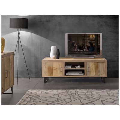 Porta Tv Legno Di Pregio Invecchiato Ontano Beige L160 P 50 H 55