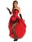Costume Miss Burlesque rosso per donna en oferta