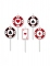 5 candele su stuzzicadenti big poker 8 cm