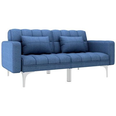 Divano Letto Blu In Tessuto