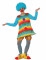 Costume da clown arcobaleno per bambina