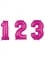 Palloncino in alluminio fucsia con numero