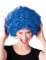 Parrucca afro disco clown blu adulti características