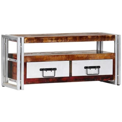 Mobile Porta Tv 90x30x40 Cm In Legno Massello Di Recupero