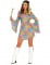 Costume da hippie con simboli colorati per donna características