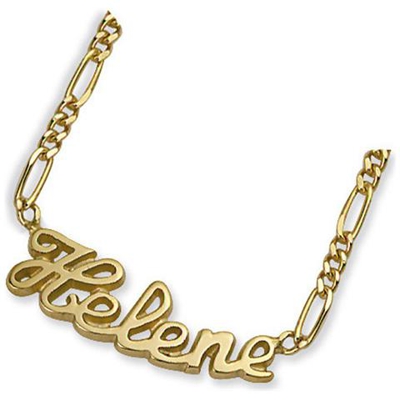 collana placcato oro 'prénom découpé' - [ h7738]