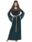 Costume regina medievale verde donna