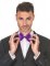 Papillon viola con paillettes per adulto