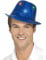 Cappello borsalino blu a paillettes con LED per adulto características