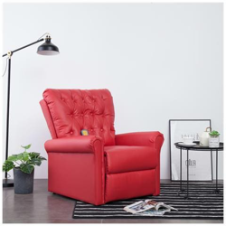 Poltrona Massaggiante Reclinabile Rossa In Similpelle en oferta