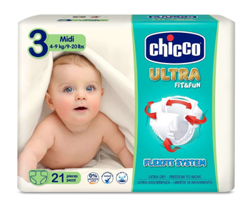 CHICCO PANNOLINO ULTRA CHICCHO MIDI 21 X 10 en oferta