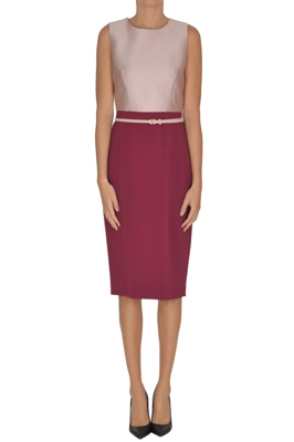Bicoloured sheath dress