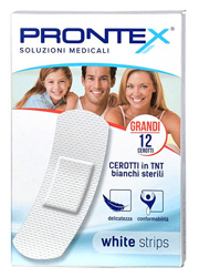 CEROTTO WHITE STRIPS TESSUTO NON TESSUTO BIANCO GRANDE 12 PEZZI características