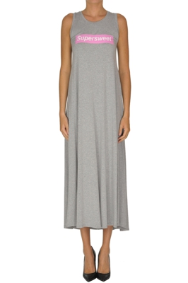 Melange viscose long dress