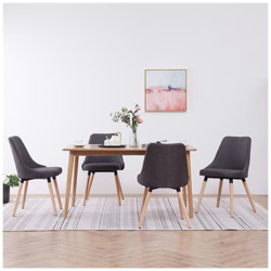 Sedie Da Pranzo 4 Pz Grigio Scuro In Tessuto precio