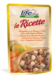 LifeDog Le Ricette 95 gr: Spezzatino con Manzo e Pollo características