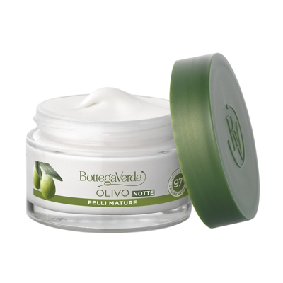 OLIVO - crema facial noche con aceite de Oliva de Tenuta Massaini (50 ml) - piel nutrida y tersa al despertar - pieles maduras