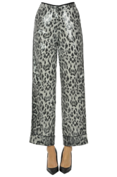 Sequined animal print trousers en oferta