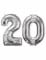 2 palloncini 20 anni in alluminio argento precio