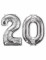 2 palloncini 20 anni in alluminio argento