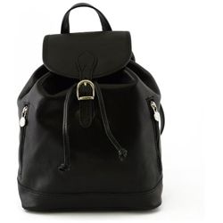 Zaino In Pelle Donna Colore Nero - Pelletteria Toscana Made In Italy - Zaino características